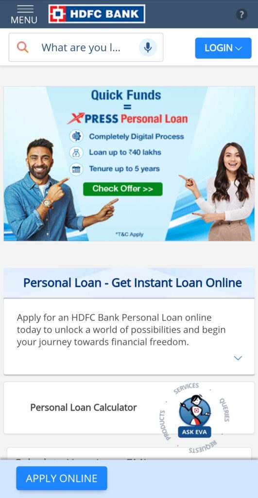 HDFC Personal Loan